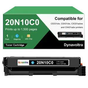 20N10C0 Cyan Toner Cartridge, with Chip, Standard Yield 1,500 Pages | Compatible for Lexmark CS331dw,CS431dw,CX331adwe,CX431adw Printers,1-Pack 20N10C0 Cyan Toner Cartridge, with Chip, Standard Yield 1,500 Pages | Compatible for Lexmark CS331dw,CS431dw,CX331adwe,CX431adw Printers,1-Pack