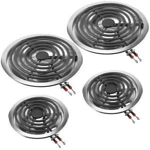 Silver Electric Stove Burner Drip Pans and Electric Stove Burner | Pans 316048414(6")316048413(8")+Burner MP21YA(8")8 MP15YA(6") Compatible for Frigi-daire Ken-more etc by Silver Electric Stove Burner Drip Pans and Electric Stove Burner | Pans 316048414(6")316048413(8")+Burner MP21YA(8")8 MP15YA(6") Compatible for Frigi-daire Ken-more etc by