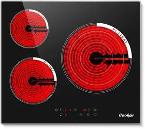 24 Inch Electric Cooktop 3 Burner 5700W | 24" Electric Stove Built-in, 3 Burners Electric Cook Top with Touch Control, Timer, Safety Lock, 220V Hard Wired (No Plug) 24 Inch Electric Cooktop 3 Burner 5700W | 24" Electric Stove Built-in, 3 Burners Electric Cook Top with Touch Control, Timer, Safety Lock, 220V Hard Wired (No Plug)