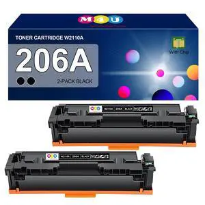 206A Black Toner Cartridges W2110A | for Color Laser jet Pro MFP m283fdw M283cdw M255dw M283 Printer(2 Pack, Black) 206A Black Toner Cartridges W2110A | for Color Laser jet Pro MFP m283fdw M283cdw M255dw M283 Printer(2 Pack, Black)