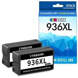 Twin Pack 936 936e 936XL Ink Cartridges Combo Pack with Chip Replacement for HP 936e Ink Cartridges Work OfficeJet Pro 9730e 9135e 9120e 9110 9120b 9120 9110b 9130e 9110e 9130b, Black Twin Pack 936 936e 936XL Ink Cartridges Combo Pack with Chip Replacement for HP 936e Ink Cartridges Work OfficeJet Pro 9730e 9135e 9120e 9110 9120b 9120 9110b 9130e 9110e 9130b, Black