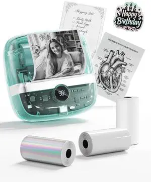 300DPI Sticker Printer - T02 Pro Mini Thermal Printer AI Sticker Maker | Mini Printer for Journaling Supplies, Study Supplies, Bluetooth Printer for Gift, Journaling Kit, Study, Scrapbooking, Photos 300DPI Sticker Printer - T02 Pro Mini Thermal Printer AI Sticker Maker | Mini Printer for Journaling Supplies, Study Supplies, Bluetooth Printer for Gift, Journaling Kit, Study, Scrapbooking, Photos