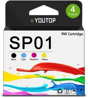 SP01 SP-01 SP-1 Sublimation Ink Cartridge SP01XLBK SP01CS SP01MS SP01YS Ink Cartridge Works for SP-1 Sublimation Inkjet Printer(4 Pack) SP01 SP-01 SP-1 Sublimation Ink Cartridge SP01XLBK SP01CS SP01MS SP01YS Ink Cartridge Works for SP-1 Sublimation Inkjet Printer(4 Pack)
