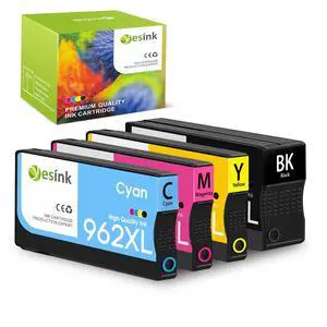 962XL Ink Cartridges Latest Version Combo Pack, High-Yield, Replacement for HP 962, Work for OfficeJet Pro 9010 9015 9020 9018 9025 9018 9019 9012 Printers (Black, Cyan, Magenta, Yellow, 4 Pack) 962XL Ink Cartridges Latest Version Combo Pack, High-Yield, Replacement for HP 962, Work for OfficeJet Pro 9010 9015 9020 9018 9025 9018 9019 9012 Printers (Black, Cyan, Magenta, Yellow, 4 Pack)