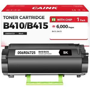 B410 B415 Black High Capacity Toner Cartridge with Chip Replacement for Xerox 006R04725 006R04726 Toner Compatible for Xerox B410 Versalink B415 B415DN Multfunction Printer Laser All-in-One Ink 1-Pack B410 B415 Black High Capacity Toner Cartridge with Chip Replacement for Xerox 006R04725 006R04726 Toner Compatible for Xerox B410 Versalink B415 B415DN Multfunction Printer Laser All-in-One Ink 1-Pack