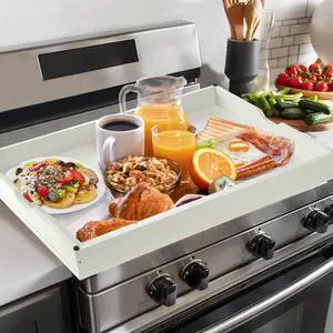 Noodle Board Stove Covers for Gas Burners, 30"L x 22"W x 2.5"Th Heavyweight Stove Top Covers for Electric Stove, Buil-in Handles, RV Stove Cover, Sink Cover, Wooden Serving Tray (White) Noodle Board Stove Covers for Gas Burners, 30"L x 22"W x 2.5"Th Heavyweight Stove Top Covers for Electric Stove, Buil-in Handles, RV Stove Cover, Sink Cover, Wooden Serving Tray (White)