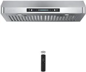 30 Inch Under Cabinet Range Hood, 900 CFM with 4-Speed Gesture Sensing & Touch Control, Stainless Steel Range Hood 30 Inch Under Cabinet Range Hood, 900 CFM with 4-Speed Gesture Sensing & Touch Control, Stainless Steel Range Hood