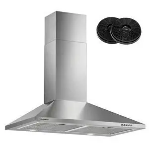 Range Hood 30 inch, 450 CFM Wall Mount Kitchen Hood in Stainless Steel with LED Lighting, 3 Speed Exhaust Fan, Ducted/Ductless Convertible (Charcoal Filters Included) Range Hood 30 inch, 450 CFM Wall Mount Kitchen Hood in Stainless Steel with LED Lighting, 3 Speed Exhaust Fan, Ducted/Ductless Convertible (Charcoal Filters Included)