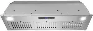 36 in. Lumin Collection 380 CFM Ducted Insert Range Hood, LED, Stainless | COS-36IRHS Soft Touch Controls, 3 Fan Speeds, Permanent Dishwasher-Safe Baffle Filters, Backdraft Damper 36 in. Lumin Collection 380 CFM Ducted Insert Range Hood, LED, Stainless | COS-36IRHS Soft Touch Controls, 3 Fan Speeds, Permanent Dishwasher-Safe Baffle Filters, Backdraft Damper