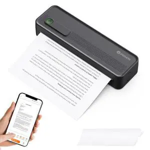 A41 Bluetooth Thermal Printer, Portable Inkless Printer for Travel Supports 8.5 x 11 Inch Paper, Small Mobile Printing Device Ideal for Office, School, Home A41 Bluetooth Thermal Printer, Portable Inkless Printer for Travel Supports 8.5 x 11 Inch Paper, Small Mobile Printing Device Ideal for Office, School, Home
