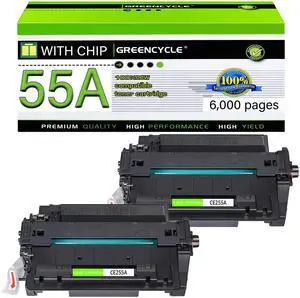 55A Toner Cartridge Compatible Replacement for HP 55A CE255A | Works with LaserJet P3015 P3015dn P3015d Pro 500 MFP M521dn M521dw Printer (Black, 2-Pack) 55A Toner Cartridge Compatible Replacement for HP 55A CE255A | Works with LaserJet P3015 P3015dn P3015d Pro 500 MFP M521dn M521dw Printer (Black, 2-Pack)