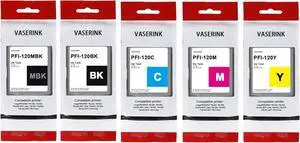PFI-120 Pigment Ink Tank Set tm-300 Ink Replacement for Canon PFI120 | PFI-120 Ink Tank Set 130ml Compatible with TM-300 TM-305 TM-200 TM-205 (5PK 1Black, 1Matte Black, 1Cyan, 1Magenta, 1Yellow) PFI-120 Pigment Ink Tank Set tm-300 Ink Replacement for Canon PFI120 | PFI-120 Ink Tank Set 130ml Compatible with TM-300 TM-305 TM-200 TM-205 (5PK 1Black, 1Matte Black, 1Cyan, 1Magenta, 1Yellow)