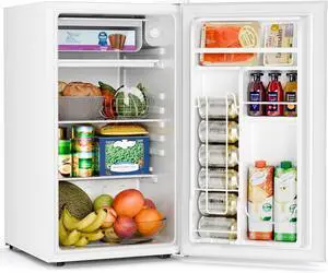 3.2 Cu.Ft Mini Fridge with Freezer, Freestanding Compact Refrigerator with Reversible Door & 7-Speed Thermostat, Small Fridge for Office, Apartment, Gameroom (WHITE) 3.2 Cu.Ft Mini Fridge with Freezer, Freestanding Compact Refrigerator with Reversible Door & 7-Speed Thermostat, Small Fridge for Office, Apartment, Gameroom (WHITE)