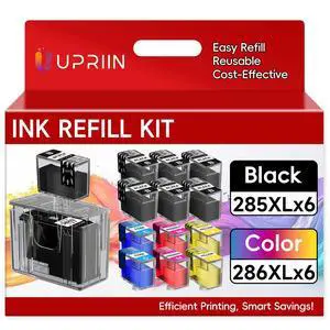 PG-285XL CL-286XL Ink Refill Kit for Canon PG-285 CL-286 PG-285XL CL-286XL Ink Cartridges Compatible for 285XL 286XL Compatible with TS4320 TS6520 TR7120 Printer Ink (12-Pack, 6BK/2C/2M/2Y) PG-285XL CL-286XL Ink Refill Kit for Canon PG-285 CL-286 PG-285XL CL-286XL Ink Cartridges Compatible for 285XL 286XL Compatible with TS4320 TS6520 TR7120 Printer Ink (12-Pack, 6BK/2C/2M/2Y)