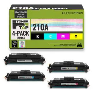 TonerTap 210A Toner Cartridges 4-Pack | Compatible with HP Color LaserJet Pro 4201dw, 4201dn, MFP 4301dw, 4301dn, 4301fdw, W2100A W2101A W2103A W2102A TonerTap 210A Toner Cartridges 4-Pack | Compatible with HP Color LaserJet Pro 4201dw, 4201dn, MFP 4301dw, 4301dn, 4301fdw, W2100A W2101A W2103A W2102A