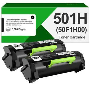 501H 50F1H00 Toner Cartridge Compatible for Lexmark 501H 501X for MS610 MS610dn MS310 MS310dn MS410 MS410dn MS415 MS415dn MS510 MS510dn Printer(5,000 Pages, 2 Pack) 501H 50F1H00 Toner Cartridge Compatible for Lexmark 501H 501X for MS610 MS610dn MS310 MS310dn MS410 MS410dn MS415 MS415dn MS510 MS510dn Printer(5,000 Pages, 2 Pack)