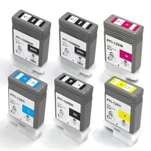 PFI120 Compatible with Canon PFI120 Cartridge Pigment Replacement for Canon ImagePROGRAF iPF TM-305 TM-300 TM-205 TM-200 (2MBK/BK/C/M/Y, 6-Pack) 130ML PFI120 Compatible with Canon PFI120 Cartridge Pigment Replacement for Canon ImagePROGRAF iPF TM-305 TM-300 TM-205 TM-200 (2MBK/BK/C/M/Y, 6-Pack) 130ML