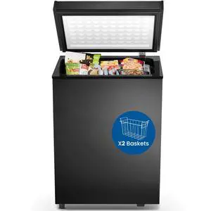 Chest Freezer 3.0 Cubic Feet Compact Freezer with 2 Removable Baskets, Free Standing Top open Door Deep Freezer, Adjustable Temperature for Home Dorm, Bar, Basement, Kitchen Chest Freezer 3.0 Cubic Feet Compact Freezer with 2 Removable Baskets, Free Standing Top open Door Deep Freezer, Adjustable Temperature for Home Dorm, Bar, Basement, Kitchen