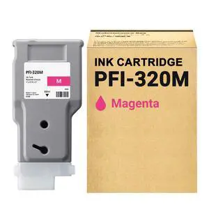 Compatible PFI-320 PFI-320M Magenta High Yield 300-ml Ink Cartridge (2892C001AA) Replacement for Canon PFI-320M ImagePROGRAF GP-200 GP-300 TM-200 TM-205 TM-300 TM-305 Printers (1-Pack) Compatible PFI-320 PFI-320M Magenta High Yield 300-ml Ink Cartridge (2892C001AA) Replacement for Canon PFI-320M ImagePROGRAF GP-200 GP-300 TM-200 TM-205 TM-300 TM-305 Printers (1-Pack)