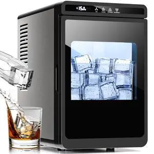 Clear Large Ice Cube Maker, Square Ice Cubes for Cocktails/Whiskey | 1.6" Square Ice Cubes,3 Pcs in 20 Mins, 155pcs/Day, 24H Timer, Self-Cleaning, 5 Ice Sizes, for Whiskey, Cocktails & Bourbon Clear Large Ice Cube Maker, Square Ice Cubes for Cocktails/Whiskey | 1.6" Square Ice Cubes,3 Pcs in 20 Mins, 155pcs/Day, 24H Timer, Self-Cleaning, 5 Ice Sizes, for Whiskey, Cocktails & Bourbon