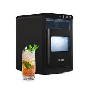 Nugget Ice Maker Countertop | 44 lbs/Day Pebble Ice Machine with Self-Cleaning | Soft Chewable Pebble & Sonic-Style Ice | Black Stainless Steel Nugget Ice Maker Countertop | 44 lbs/Day Pebble Ice Machine with Self-Cleaning | Soft Chewable Pebble & Sonic-Style Ice | Black Stainless Steel