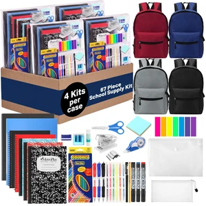 268 Pcs Back to School Supplies 4 Set with 15 Inch Backpacks Notebooks, Pens, Pencils, Erasers, Folders, Staplers, for Grades 4-12, Elementary Middle High Students, Charities, Donations 268 Pcs Back to School Supplies 4 Set with 15 Inch Backpacks Notebooks, Pens, Pencils, Erasers, Folders, Staplers, for Grades 4-12, Elementary Middle High Students, Charities, Donations