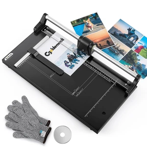 A4 Rotary Paper Trimmer, 12 Sheets, w/Extra Blade & Gloves, for Cardstock Photo, Heavy Duty Paper Cutter for Offices Schools Crafts (14.9 Inch Cut Length) A4 Rotary Paper Trimmer, 12 Sheets, w/Extra Blade & Gloves, for Cardstock Photo, Heavy Duty Paper Cutter for Offices Schools Crafts (14.9 Inch Cut Length)