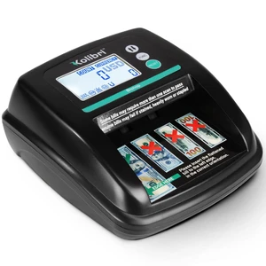 Bishop Automatic Counterfeit Bill Detector Machine with 5 Advanced Counterfeit Detection Checks UV/MG/IR/Size/RGB - Fake Money Detector, LCD Screen, Easy to Use, Compact and Lightweight Bishop Automatic Counterfeit Bill Detector Machine with 5 Advanced Counterfeit Detection Checks UV/MG/IR/Size/RGB - Fake Money Detector, LCD Screen, Easy to Use, Compact and Lightweight