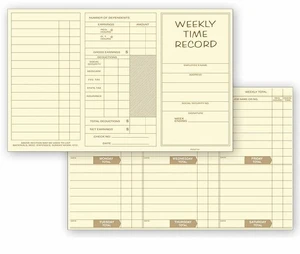 ABC Weekly Preprinted Record Time Cards, Pocket Size, Yellow - 250 Cards ABC Weekly Preprinted Record Time Cards, Pocket Size, Yellow - 250 Cards