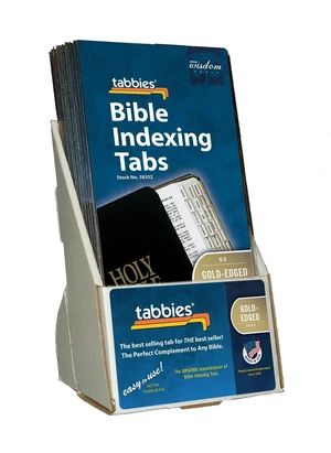 Mini Catholic Gold Laminated Bible Tabs, 20-Pack Display, 1/2x1/4in Laminated For Strength And Durability; Wraparound Construction And Positioning Guides Support Consistent, Lasting Placement Mini Catholic Gold Laminated Bible Tabs, 20-Pack Display, 1/2x1/4in Laminated For Strength And Durability; Wraparound Construction And Positioning Guides Support Consistent, Lasting Placement