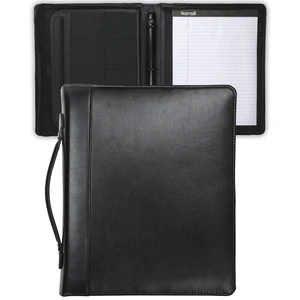 15540 Regal Leather Padfolio Zipper 1 inch Ring Binder, Carry Handle, Interior 10.1 Inch Tablet Sleeve, Letter Size Writing Pad, Black 15540 Regal Leather Padfolio Zipper 1 inch Ring Binder, Carry Handle, Interior 10.1 Inch Tablet Sleeve, Letter Size Writing Pad, Black