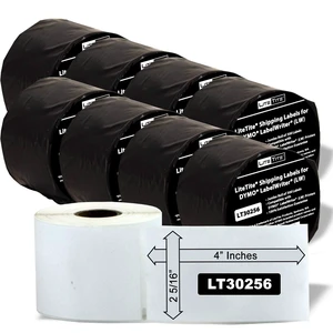 LT30256-8 Labels Compatible with DYMO (LW), 2-5/16 x 4 Inches, 8 Rolls, 2400 Labels (LT30256) LT30256-8 Labels Compatible with DYMO (LW), 2-5/16 x 4 Inches, 8 Rolls, 2400 Labels (LT30256)