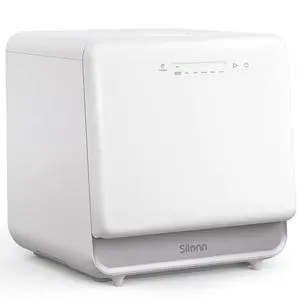 Portable Countertop Dishwasher, 5L Tank No Plumbing Needed 7 Wash Prog 360° Spray, 4-Place Settings Dishwasher Auto Dry for Apartments RVs Dorms Portable Countertop Dishwasher, 5L Tank No Plumbing Needed 7 Wash Prog 360° Spray, 4-Place Settings Dishwasher Auto Dry for Apartments RVs Dorms