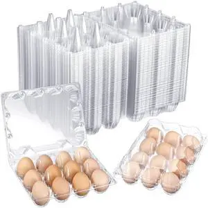 3 x 4 Count 200 Pack Egg Carton Bulk Clear Plastic Empty Egg Containers for Farm Market Refrigerator Storage 3 x 4 Count 200 Pack Egg Carton Bulk Clear Plastic Empty Egg Containers for Farm Market Refrigerator Storage
