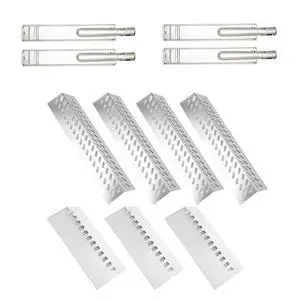 SA652Z (11-Pack) 16 Inch Heavy Duty 304 Stainless Steel Grill Burner and Flame Tamers and Heat Plate Shield bull grill replacement parts and bull grill parts for Bull, for Cal Flame, for Blaze SA652Z (11-Pack) 16 Inch Heavy Duty 304 Stainless Steel Grill Burner and Flame Tamers and Heat Plate Shield bull grill replacement parts and bull grill parts for Bull, for Cal Flame, for Blaze