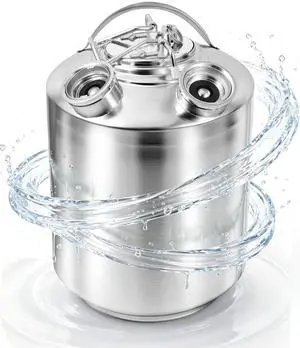 2.5 Gallon Stainless Beer Line Cleaning Keg Kegerator Line Cleaning Kit with 2 D Spears for D Coupler Mount, Efficient Keg Line Beer Line Cleaning Kit with Portable Handle for 2 HomeBrew Systems (10L) 2.5 Gallon Stainless Beer Line Cleaning Keg Kegerator Line Cleaning Kit with 2 D Spears for D Coupler Mount, Efficient Keg Line Beer Line Cleaning Kit with Portable Handle for 2 HomeBrew Systems (10L)