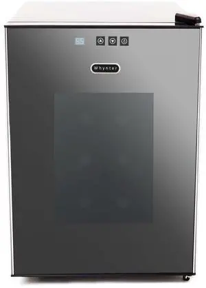 WC-201TDa Thermoelectric Wine Fridge, Freestanding Wine Cooler Refrigerator With Glass Door, Gray, 20 Bottle Capacity WC-201TDa Thermoelectric Wine Fridge, Freestanding Wine Cooler Refrigerator With Glass Door, Gray, 20 Bottle Capacity
