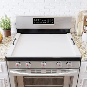 Noodle Board Stove Kitchen Cover with Handles, Top Covers for Gas Burners and Electric Stove, Oven Decor Accessories Wood Tray for Countertop, White Bamboo Noodle Board Stove Kitchen Cover with Handles, Top Covers for Gas Burners and Electric Stove, Oven Decor Accessories Wood Tray for Countertop, White Bamboo