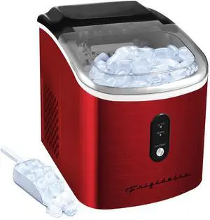 EFIC103 Ice Maker Machine Heavy Duty, 26lb Ice per Day, Red Stainless Steel EFIC103 Ice Maker Machine Heavy Duty, 26lb Ice per Day, Red Stainless Steel