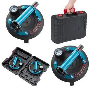 8" Glass Suction Cups with Pressure Gauge, 2 Pack Vacuum Suction Cups with Metal Handle, Heavy Duty Hand-held Suction Cups for Glass & Granite Lifting, 440 lbs Load Capacity with Carrying Case 8" Glass Suction Cups with Pressure Gauge, 2 Pack Vacuum Suction Cups with Metal Handle, Heavy Duty Hand-held Suction Cups for Glass & Granite Lifting, 440 lbs Load Capacity with Carrying Case