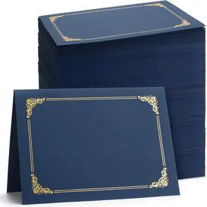 160 Pcs 8.5 x 11 Certificate Holders Diploma Holders Document Covers with Gold Foil Border Certificate Folders for Letter Size Diploma Graduation Documents Awards Cardstock (Navy Blue) 160 Pcs 8.5 x 11 Certificate Holders Diploma Holders Document Covers with Gold Foil Border Certificate Folders for Letter Size Diploma Graduation Documents Awards Cardstock (Navy Blue)