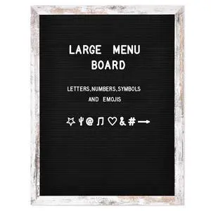 Large Black Felt Letter Board, 24 x 30 inches Changeable Letter Board with Letters, Numbers & Symbols, Wood Frame Black Felt Menu Board for Restaurant(ZMB-6080-1P) Large Black Felt Letter Board, 24 x 30 inches Changeable Letter Board with Letters, Numbers & Symbols, Wood Frame Black Felt Menu Board for Restaurant(ZMB-6080-1P)