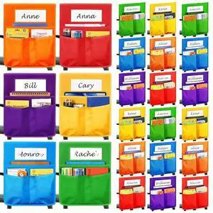 Chair Pockets for Classrooms,Seat Sack16 x 20 Inch,Student Chair Pockets for Classrooms,Classroom Must Haves, Desk Organizer Pocket Chair Bag for Seat School Classroom,6 Color,24 Pack Chair Pockets for Classrooms,Seat Sack16 x 20 Inch,Student Chair Pockets for Classrooms,Classroom Must Haves, Desk Organizer Pocket Chair Bag for Seat School Classroom,6 Color,24 Pack
