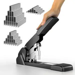 New 240 Sheet Capacity Ergonomic Labor-Saving Heavy Duty Stapler, Metal Manual Stapler with 3000 Staples (23/08mm, 23/15mm, 23/24mm), High Capacity Anti-Jam, Suitable for Office, Home, Black New 240 Sheet Capacity Ergonomic Labor-Saving Heavy Duty Stapler, Metal Manual Stapler with 3000 Staples (23/08mm, 23/15mm, 23/24mm), High Capacity Anti-Jam, Suitable for Office, Home, Black