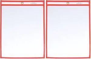 Neon Stitched Shop Ticket Holders, Orange, Both Sides Clear, 9 x 12 Inches, 15 per Box (43912) (Pack of 2) Neon Stitched Shop Ticket Holders, Orange, Both Sides Clear, 9 x 12 Inches, 15 per Box (43912) (Pack of 2)