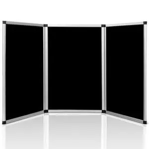 3 Panel Trade Show Presentation Board, 72 x 35.3 inches Tri Fold Display Board, Black Single Sided Tabletop Display, Folding Panel for Trade Show Table Top 3 Panel Trade Show Presentation Board, 72 x 35.3 inches Tri Fold Display Board, Black Single Sided Tabletop Display, Folding Panel for Trade Show Table Top