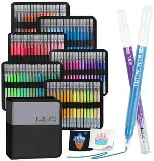 LIUILUCAI Gel Pens for Coloring, 100 Colored Pens Set with Travel Case | 1.0 mm Bullet Tip Smooth Writing, Artist Colored Gel Pen for Coloring, Drawing, Journaling, School LIUILUCAI Gel Pens for Coloring, 100 Colored Pens Set with Travel Case | 1.0 mm Bullet Tip Smooth Writing, Artist Colored Gel Pen for Coloring, Drawing, Journaling, School