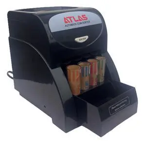 Automatic Coin Sorter (AC-1QS), Accurately Sorts 156 Coins per Minute, 200 Coin Hopper with Starter Assortment of Quarter, Penny, Nickel, Dime Preformed Coin Wrappers. | Quickly sort up to 3 rolls of Automatic Coin Sorter (AC-1QS), Accurately Sorts 156 Coins per Minute, 200 Coin Hopper with Starter Assortment of Quarter, Penny, Nickel, Dime Preformed Coin Wrappers. | Quickly sort up to 3 rolls of