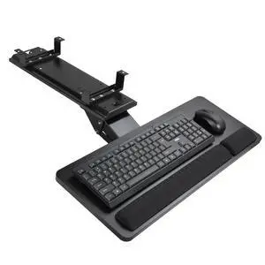 Keyboard Tray Under Desk,25x9.84'' Large Slide Out Swivel Tilt Computer Keyboard Drawer for Home Gaming Office Desk, Dual Mount,Black Keyboard Tray Under Desk,25x9.84'' Large Slide Out Swivel Tilt Computer Keyboard Drawer for Home Gaming Office Desk, Dual Mount,Black