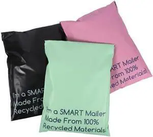 300 Count, 12x15.5 inch 100% Recycled Poly Mailers Eco Friendly Packaging Envelopes Supplies Mailing Bags 2.5 Mil Thick - SMART Mailer 300 Count, 12x15.5 inch 100% Recycled Poly Mailers Eco Friendly Packaging Envelopes Supplies Mailing Bags 2.5 Mil Thick - SMART Mailer